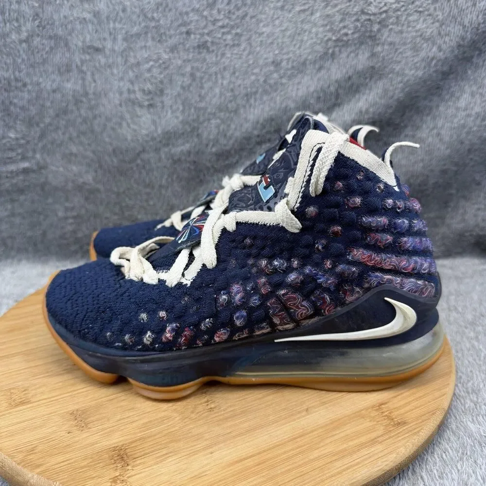Nike LeBron 17 Shoes Mens Size 5.5 Blue High Top Basketball Sneakers CD5056-400